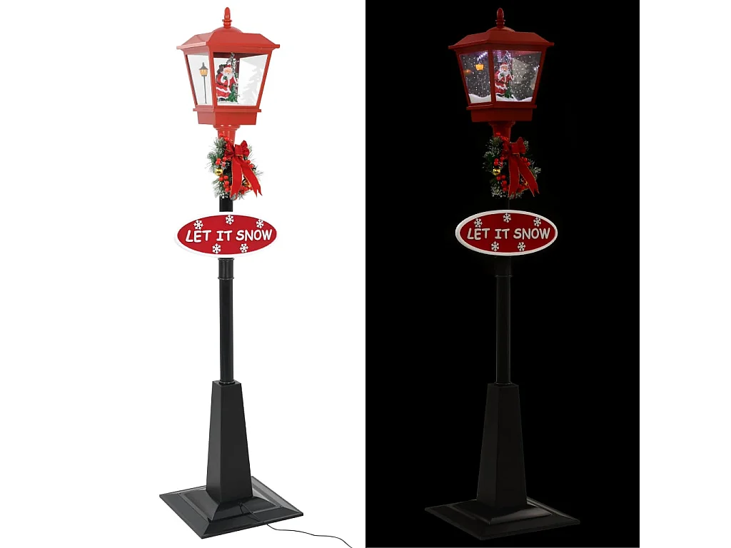 Lampada da terra natalizia con Babbo Natale LED 180 cm