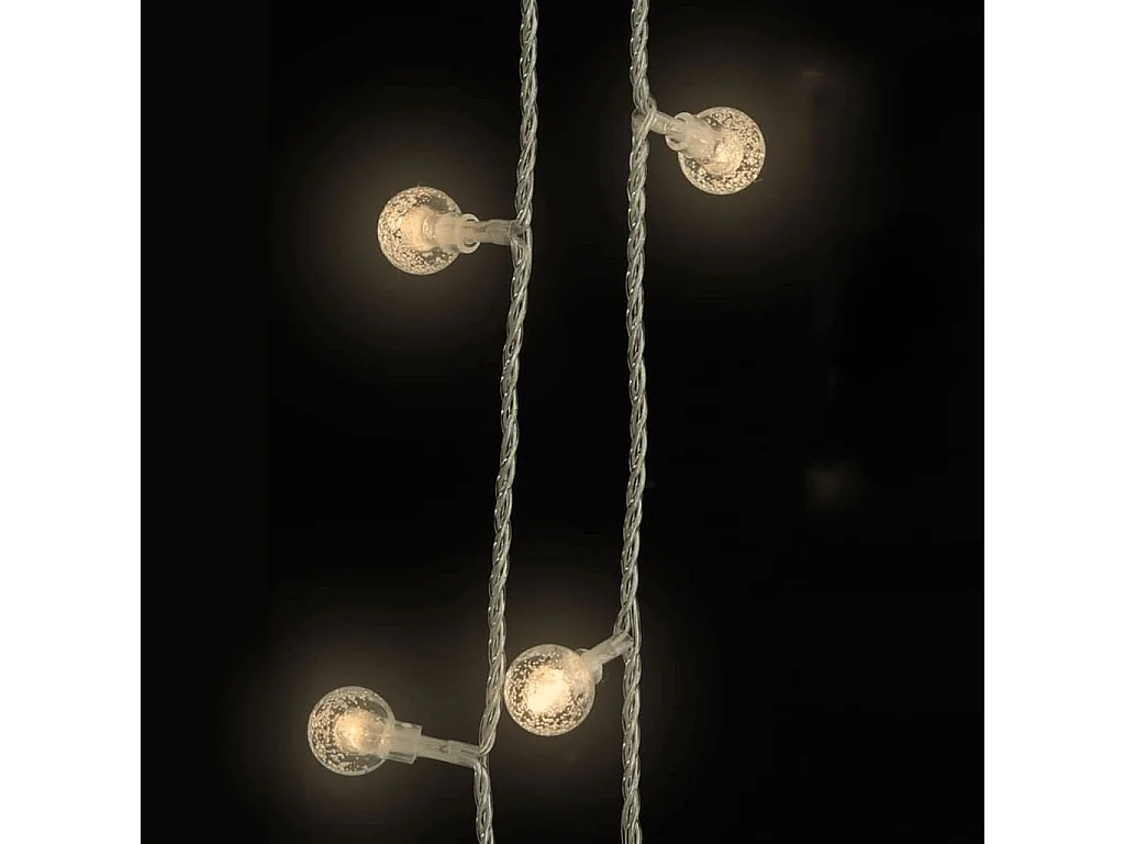Globus-Lichterkette 40 m, 400 warmweiße LEDs, 8 Funktionen