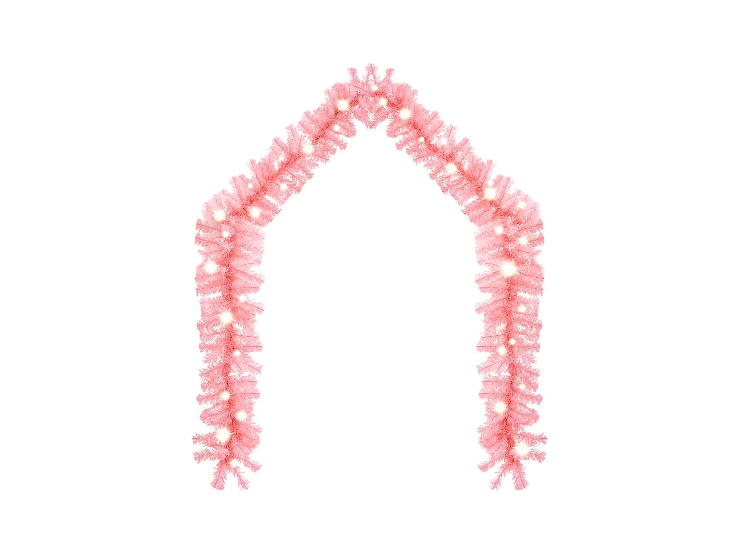 Guirlande de Noël avec lumières LED 5 m Rose