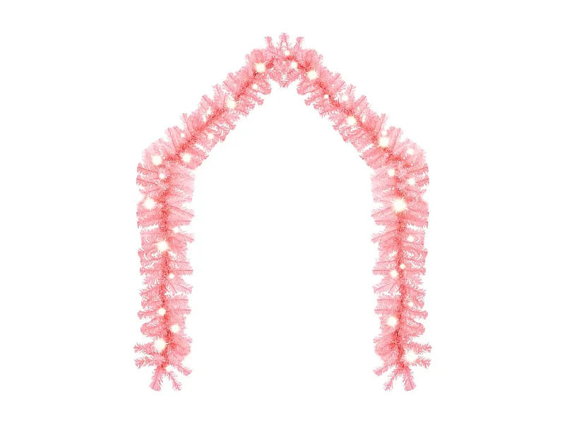 Kerstslinger met LED-lampjes 5 m Roze