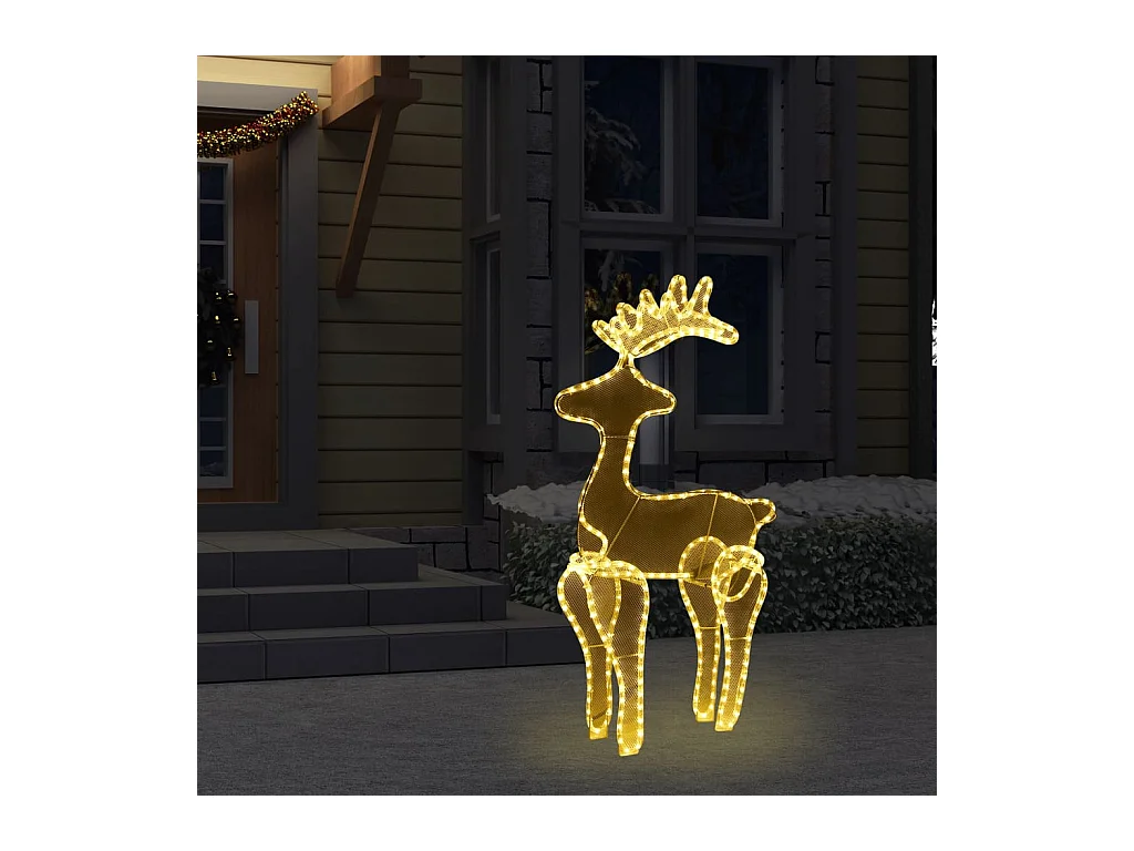 Rendier kerstdecoratie met gaas 306 LED 60x24x89 cm