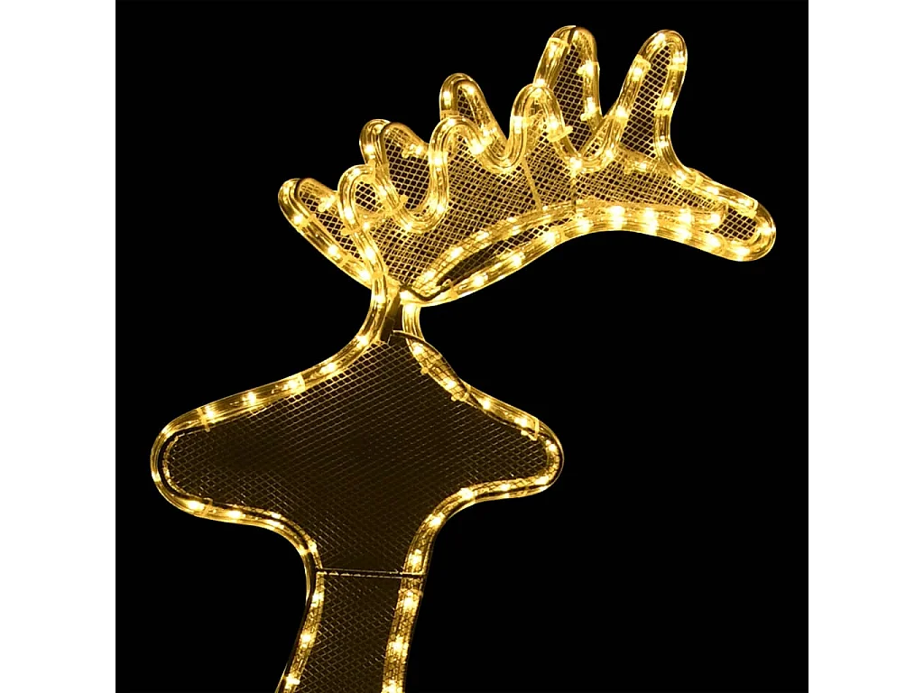 Décoration de Noël de renne avec maille 306 LED 60x24x89 cm