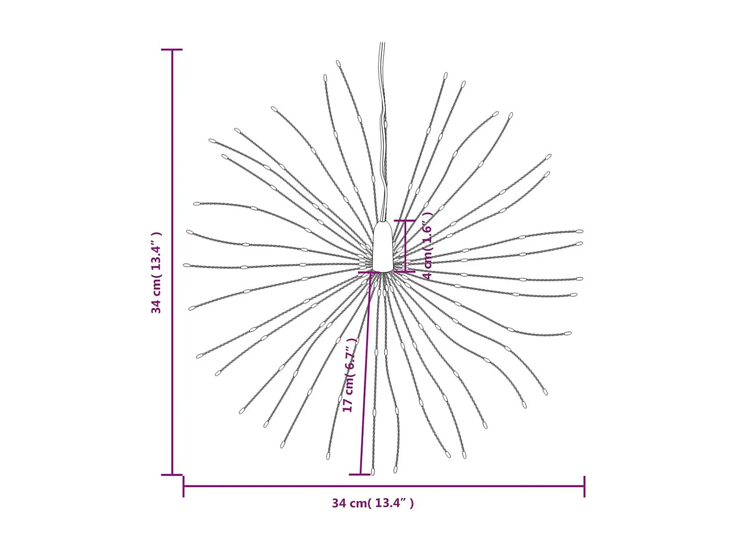 Estrela de Natal brilhante 140 LED 8 peças branco quente 17 cm