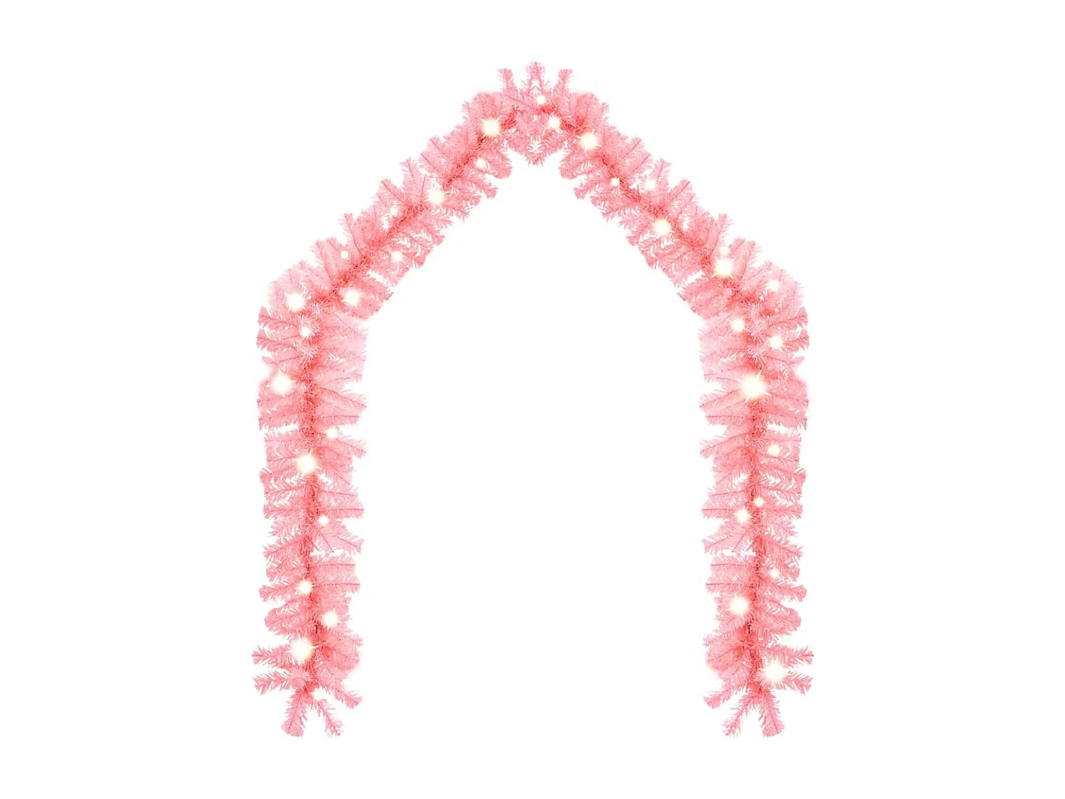 Kerstslinger met LED-verlichting 10 m Roze