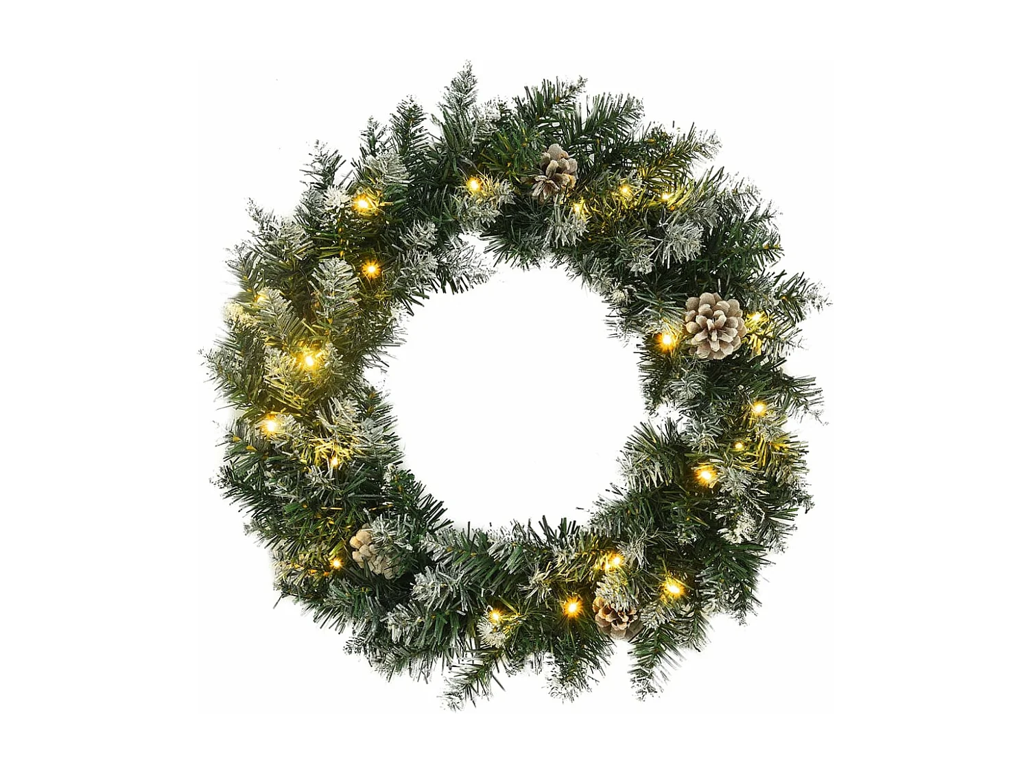 Ghirlanda natalizia con luci LED Verde 60 cm PVC