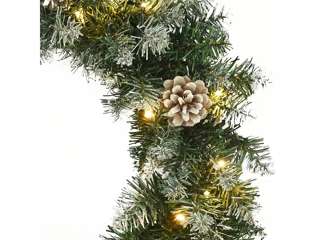 Ghirlanda natalizia con luci LED Verde 60 cm PVC