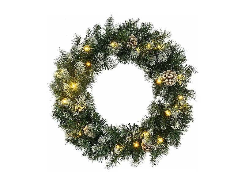 Ghirlanda natalizia con luci LED Verde 60 cm PVC