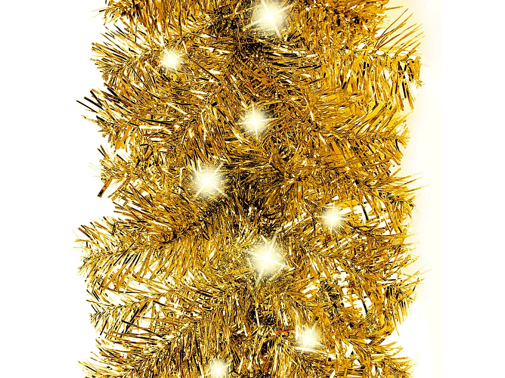 Guirlande de Noël avec lumières LED 10 m Doré