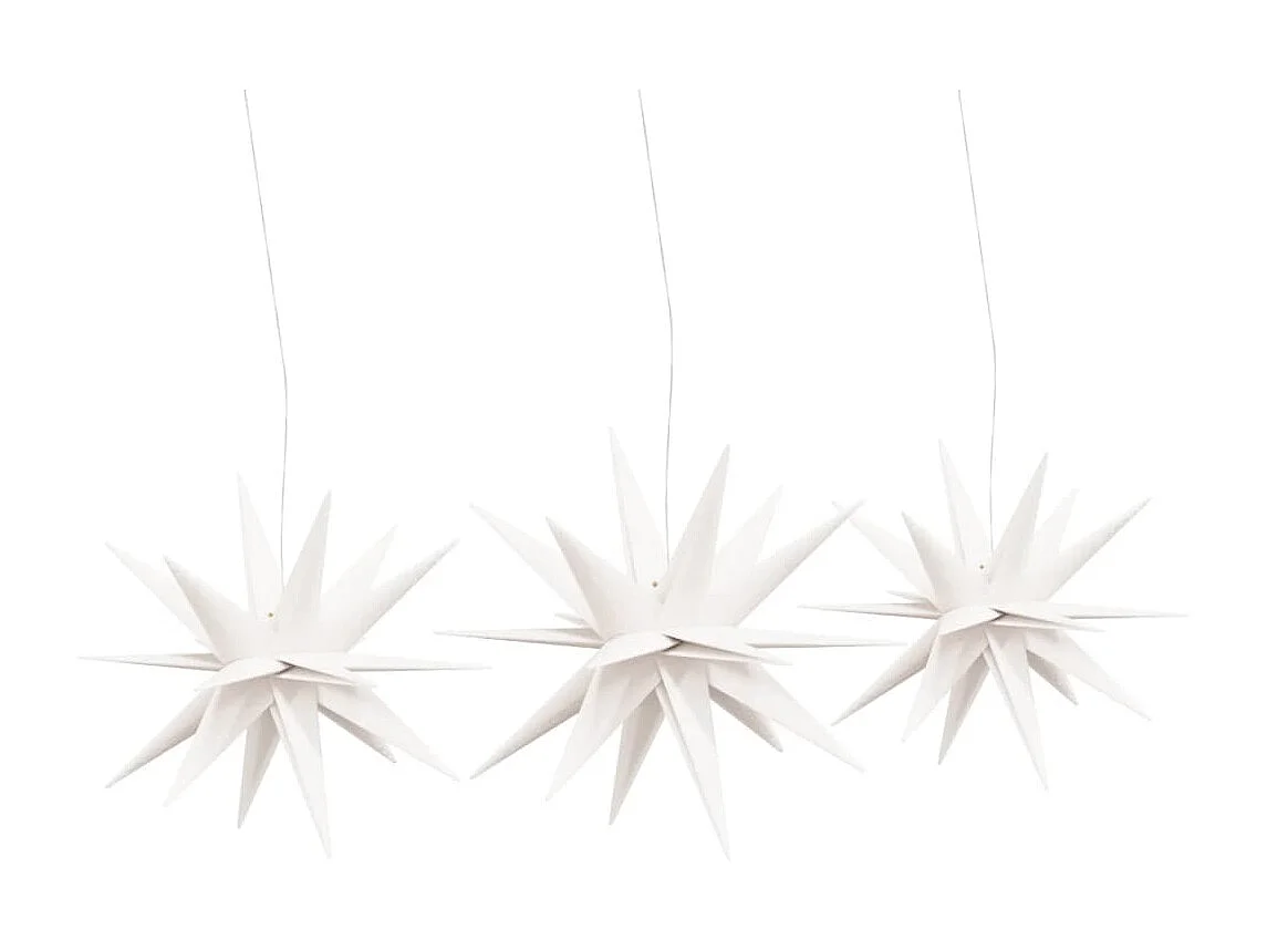 Kerstverlichting met LED 3 stuks opvouwbaar wit