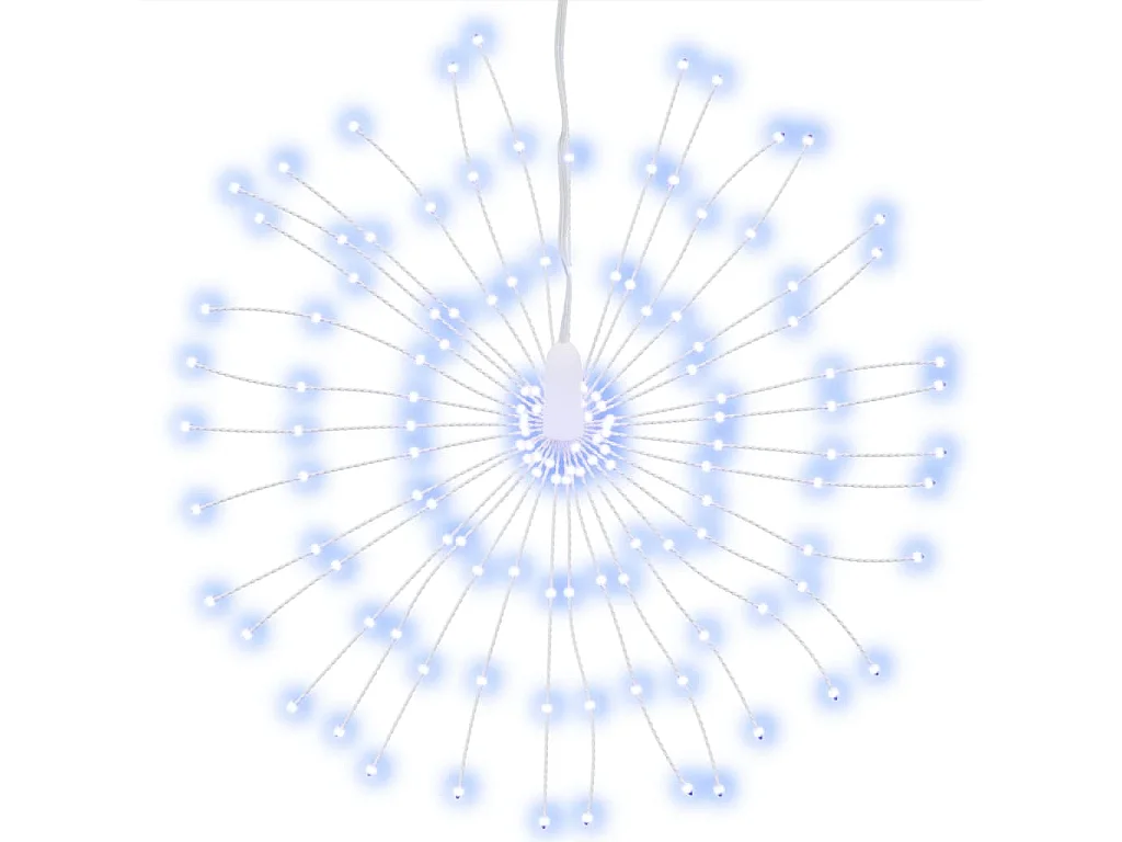 Stralende kerstster 140 koel witte LED's 17 cm