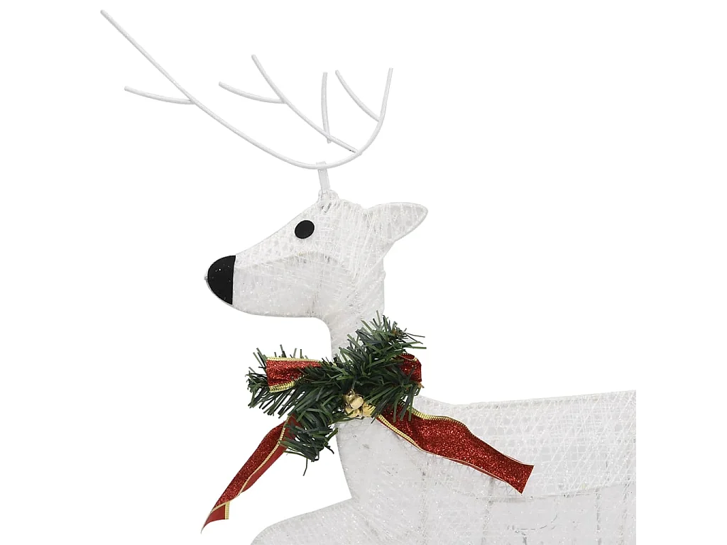 Rennes de Noël 2 pcs Blanc 40 LED