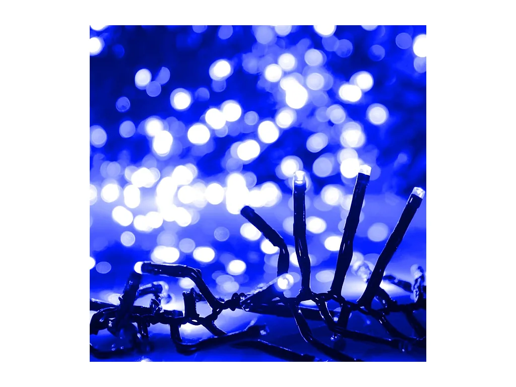 Guirlande lumineuse à LED groupées 3000 LED Bleu 23 m PVC
