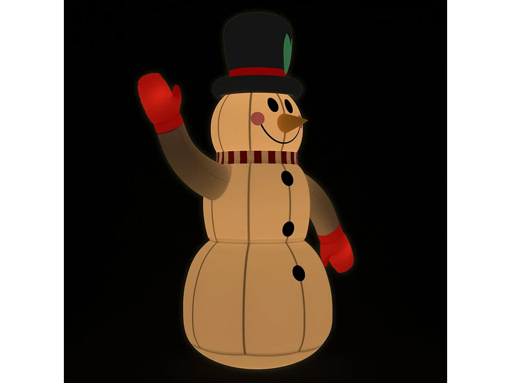 Muñeco de nieve inflable con LED 120 cm
