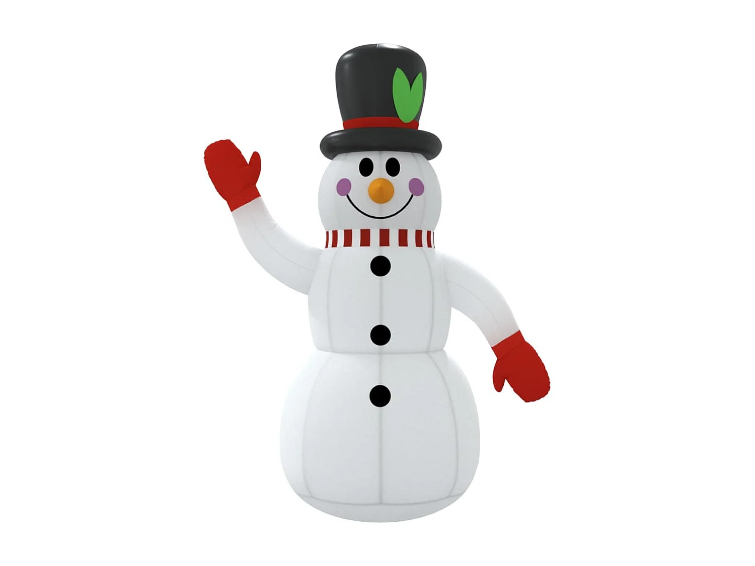 Muñeco de nieve inflable con LED 120 cm