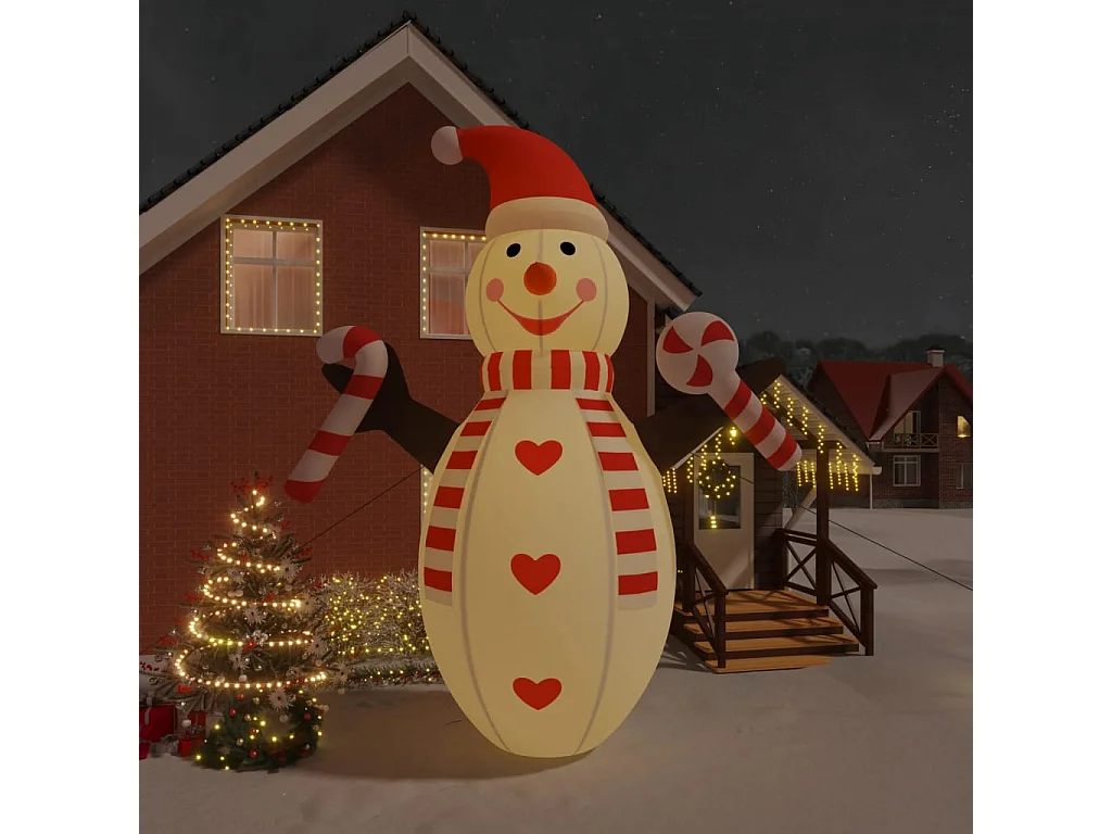 Bonhomme de neige gonflable de Noël avec LED 630 cm