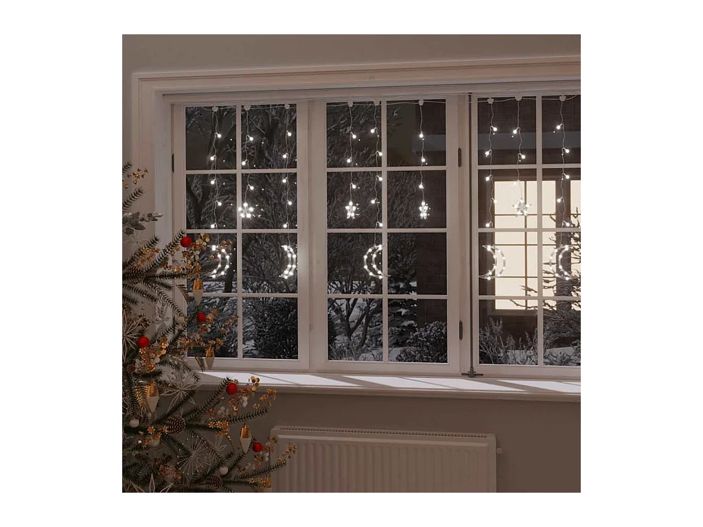 Guirlande lumineuse étoile et lune avec télécommande 345 LED