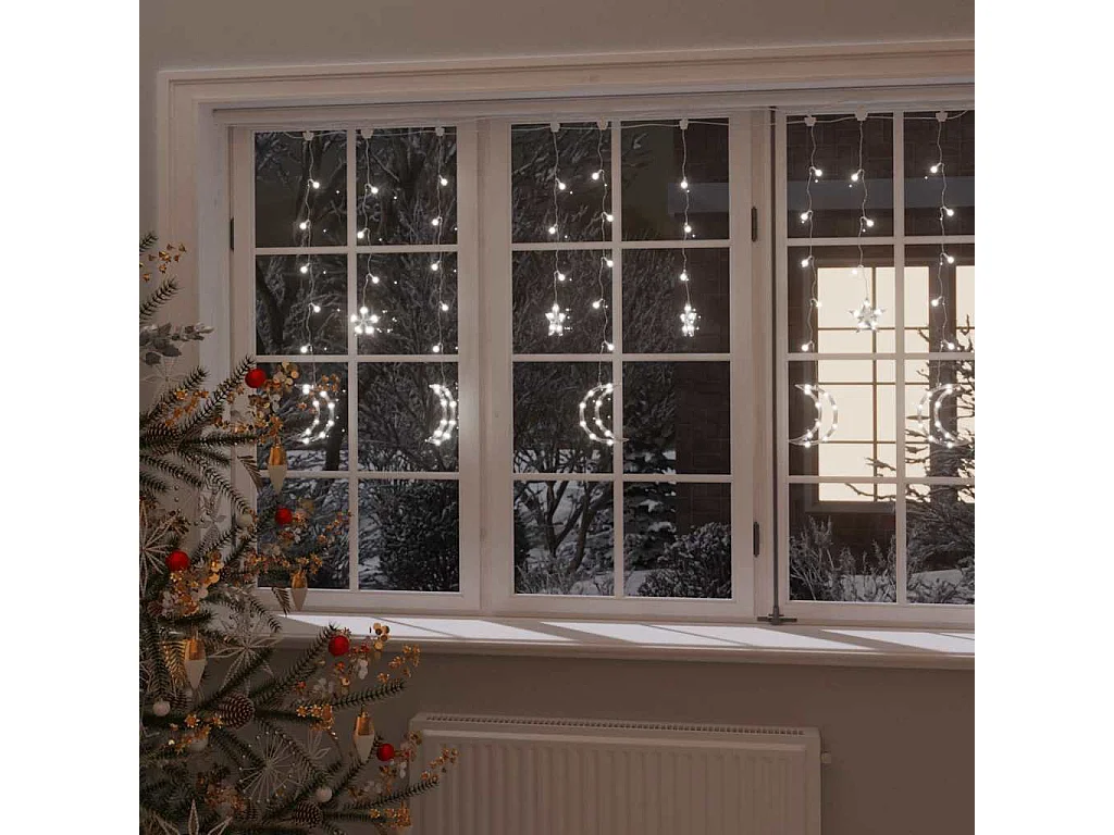 Guirlande lumineuse étoile et lune avec télécommande 345 LED