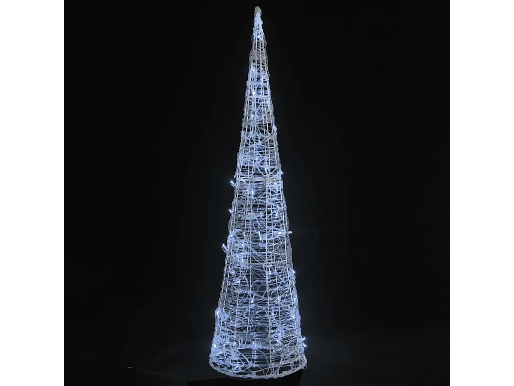 Cône lumineux décoratif pyramide LED Acrylique Blanc froid