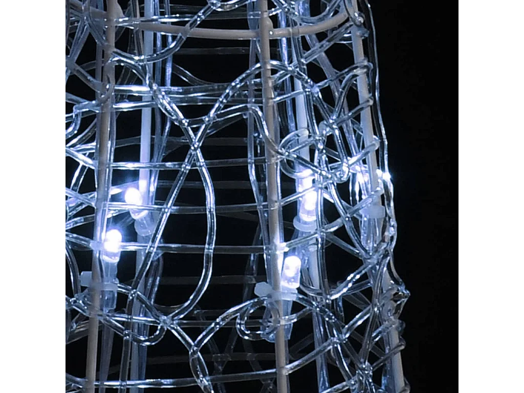 Cône lumineux décoratif pyramide LED Acrylique Blanc froid