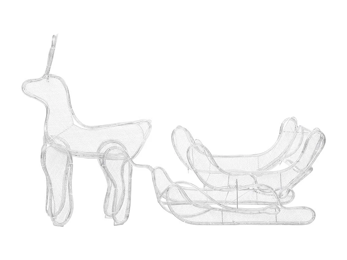 Corda de Luz de Natal Rena e Trenó com Malha 432 LED