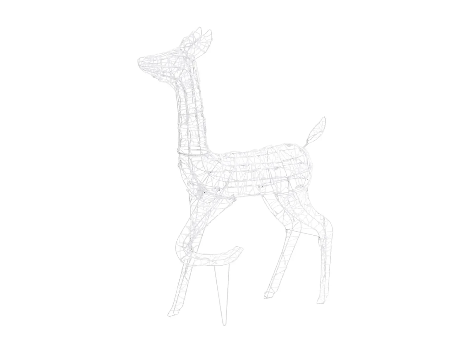 Famille de rennes de décoration Acrylique 160 LED blanc froid