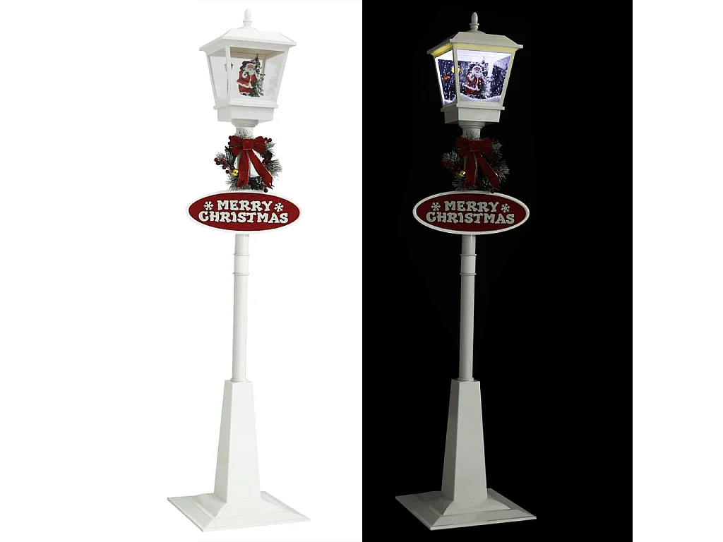 Lampadaire de Noël avec Père Noël 180 cm LED