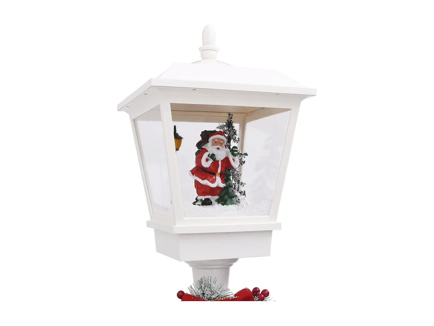 Lampadaire de Noël avec Père Noël 180 cm LED