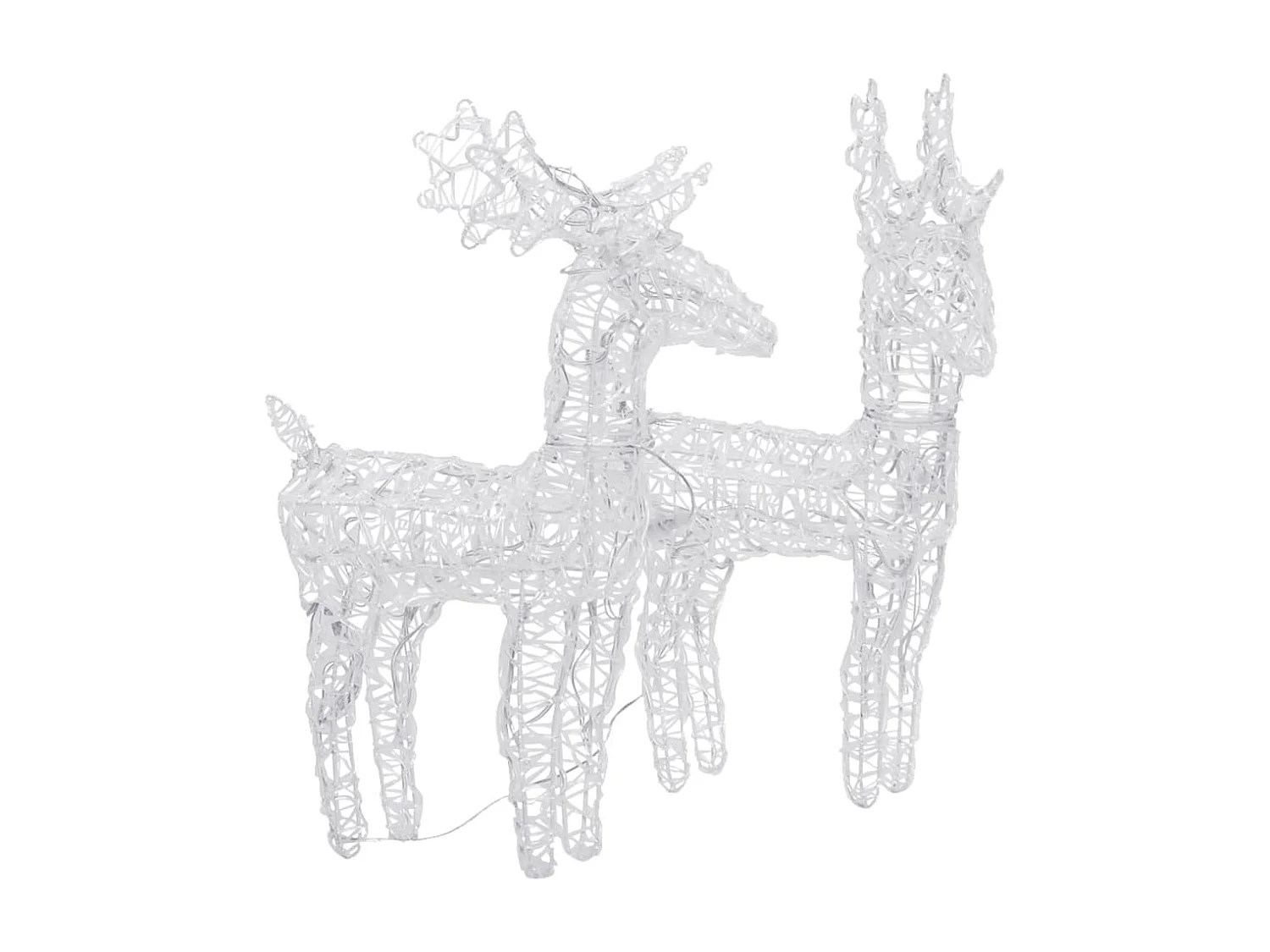 Weihnachts-Rentier, 2 Stück, 80 LEDs, mehrfarbiges Acryl