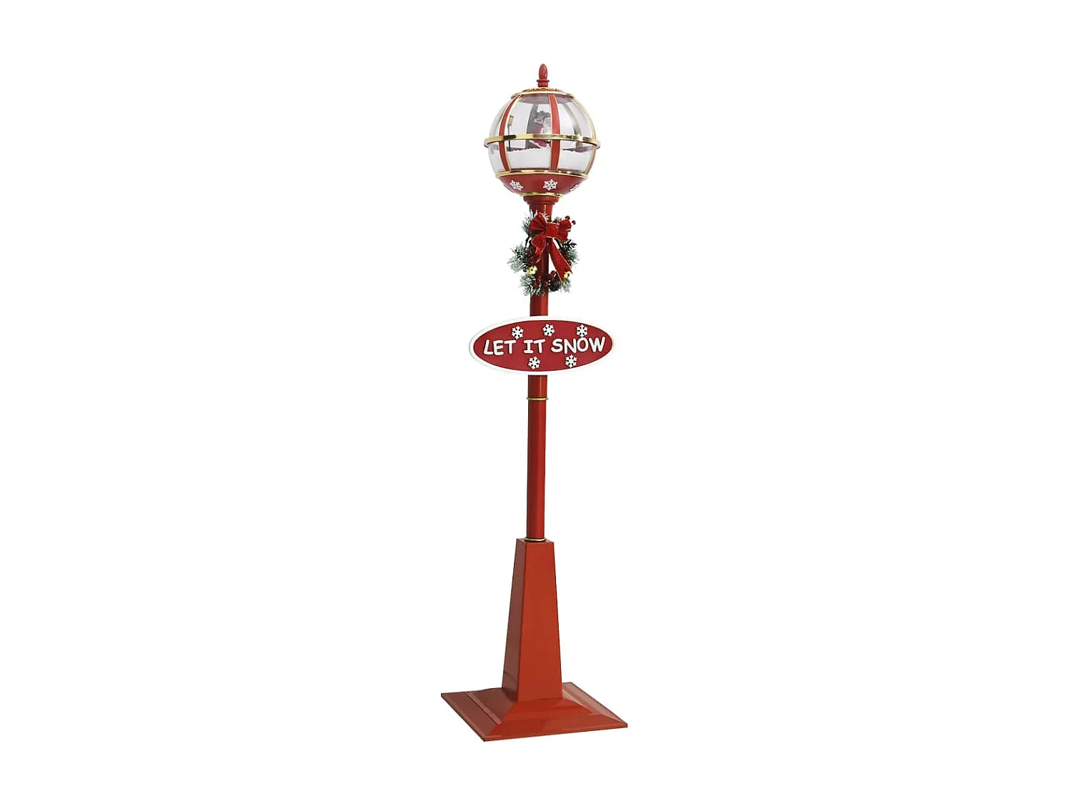 Lampada da terra natalizia con Babbo Natale LED 175 cm