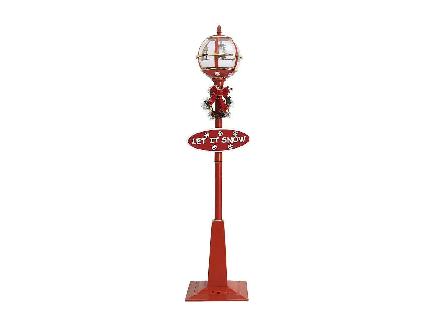 Lampada da terra natalizia con Babbo Natale LED 175 cm