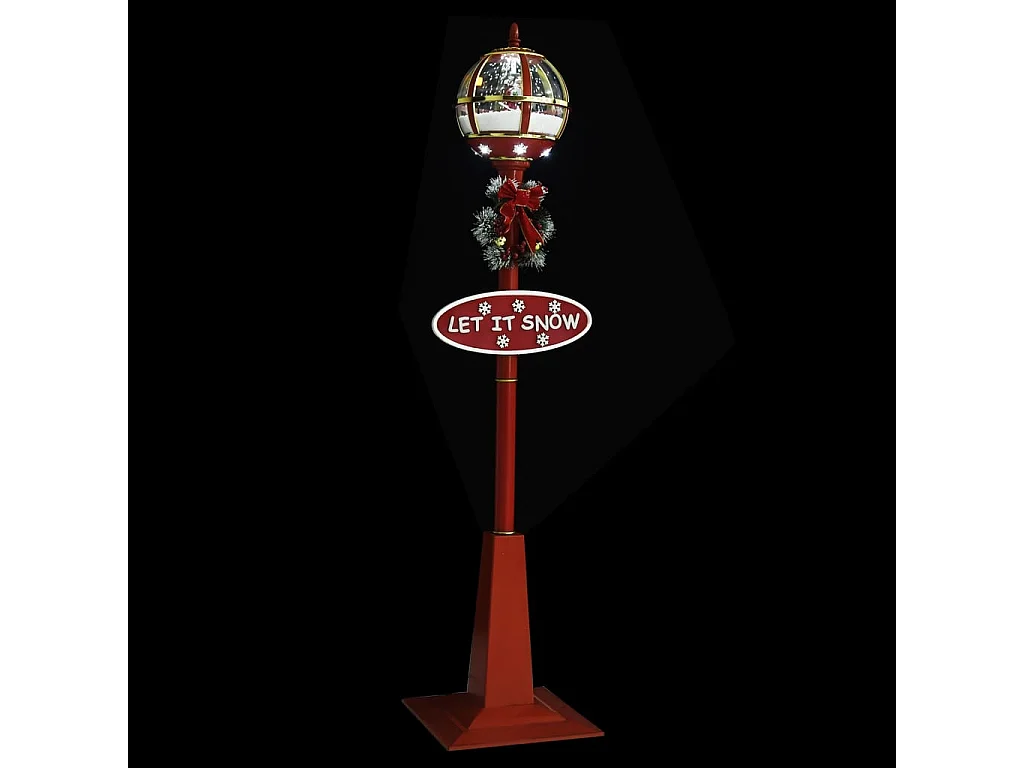 Lampada da terra natalizia con Babbo Natale LED 175 cm