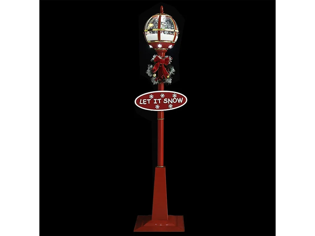 Lampada da terra natalizia con Babbo Natale LED 175 cm