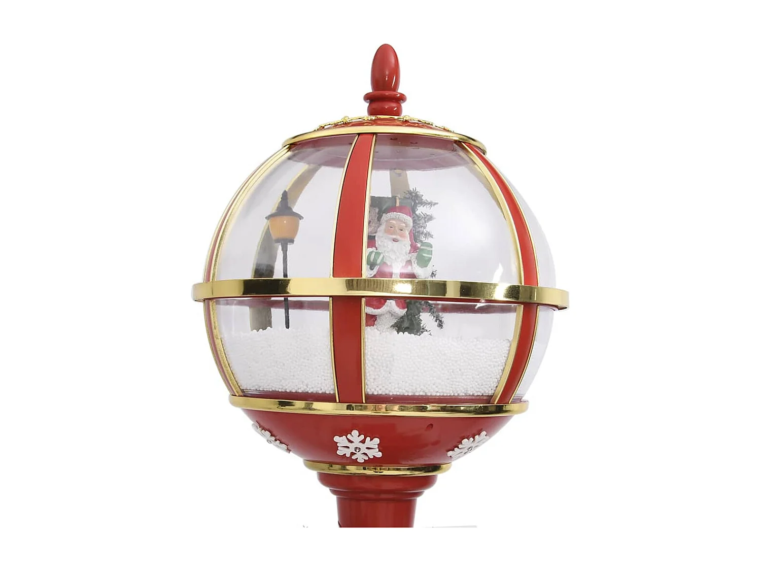 Lampada da terra natalizia con Babbo Natale LED 175 cm