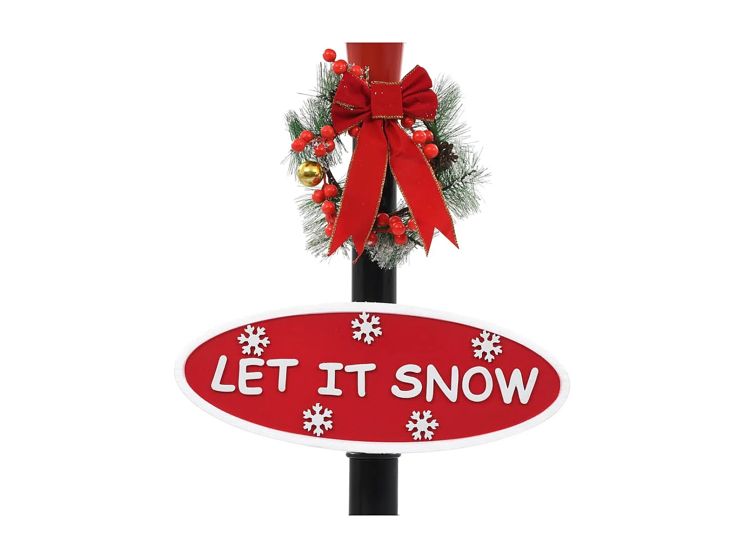 Lampada da terra natalizia con Babbo Natale LED 175 cm