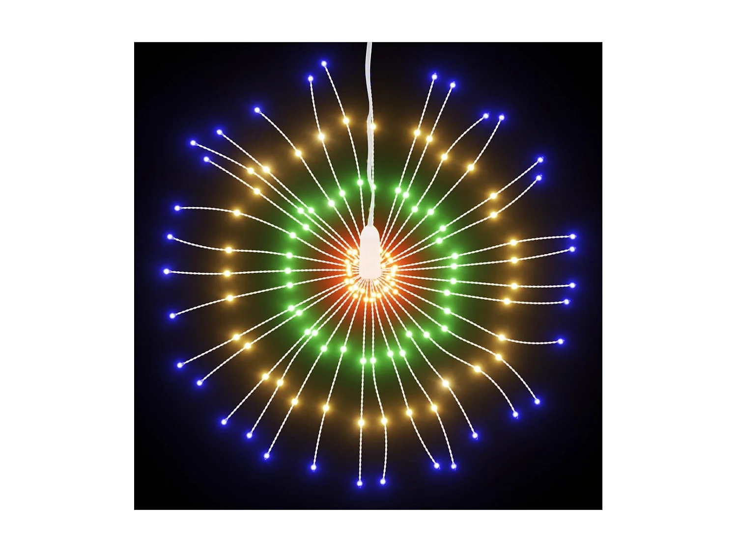 Étoile rayonnante de Noël 140 LED 4 pcs multicolore 17 cm