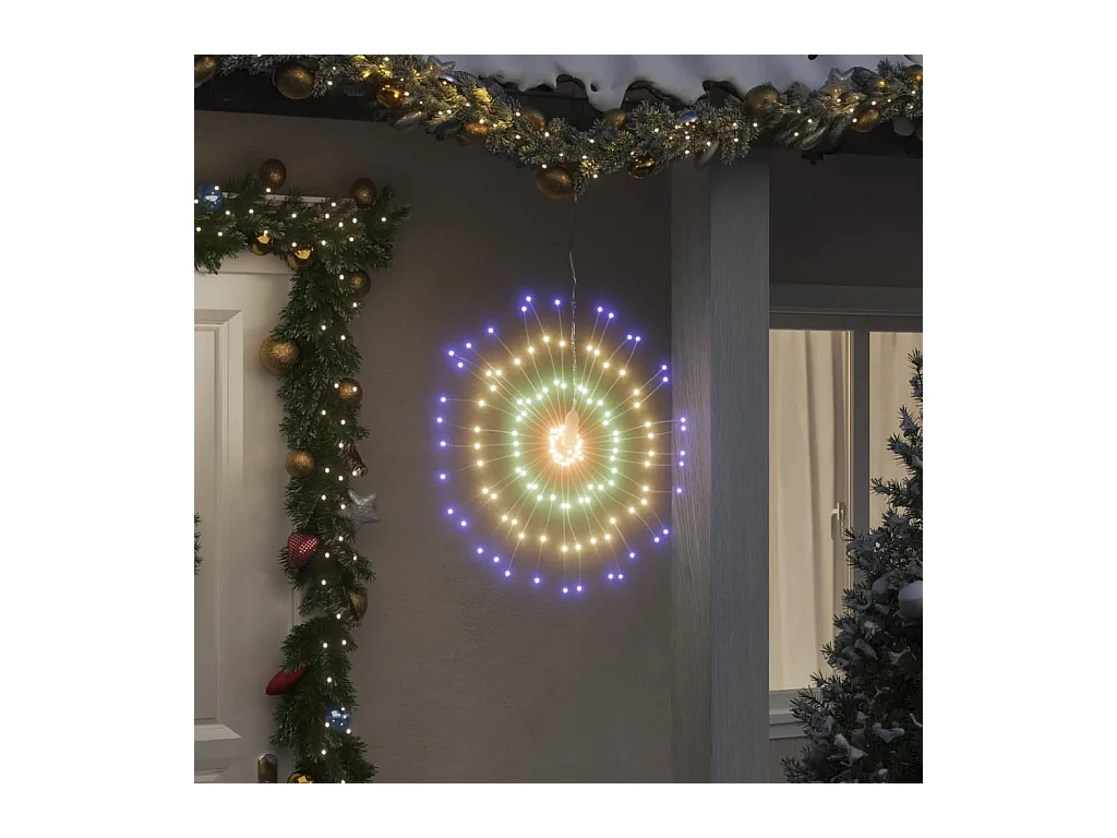 Stella di Natale luminosa 140 LED 4 pz multicolore 17 cm
