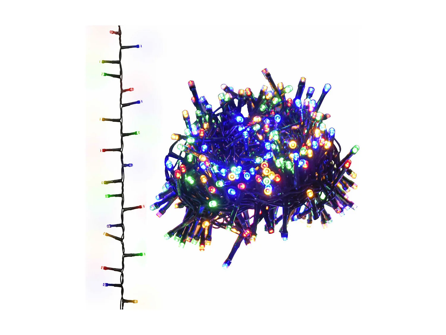 Compacte LED-slinger met 1000 meerkleurige LED's 25 m PVC
