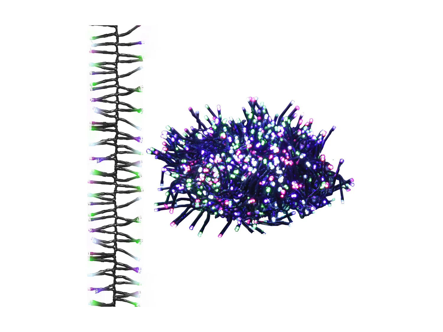 Guirlande à LED groupées 1000 LED Multicolore pastel 11 m PVC