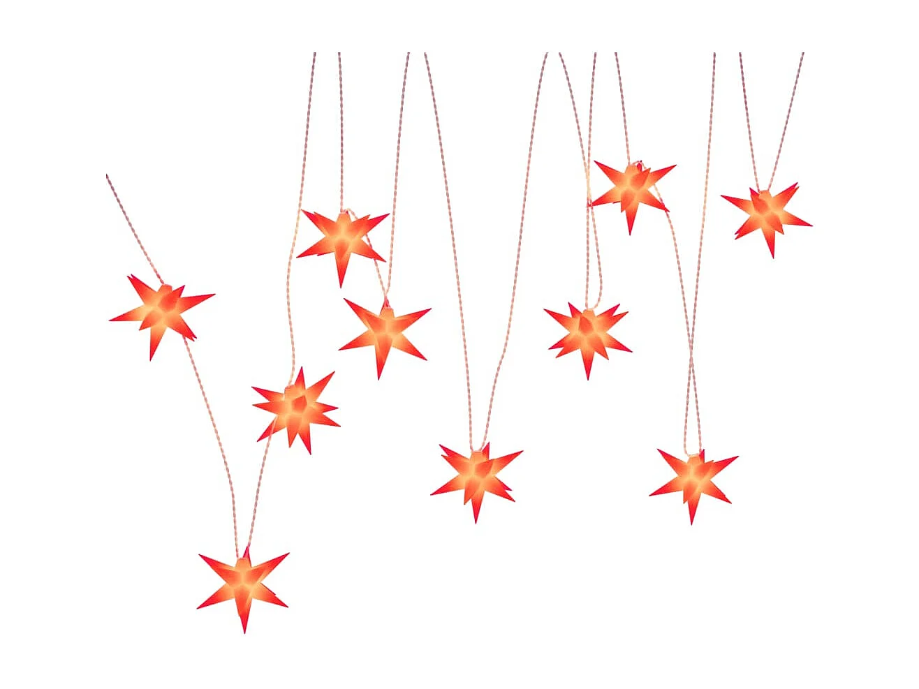 Luce natalizia 10 led rossi 10 cm