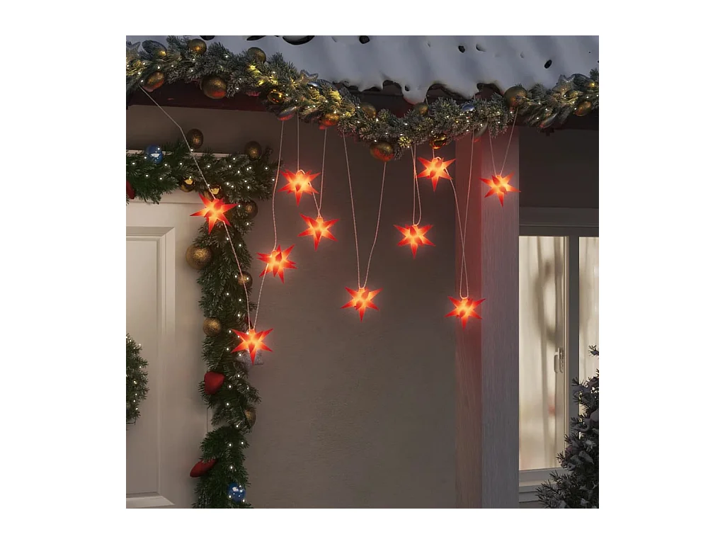 Kerstverlichting 10 rode LED's 10 cm