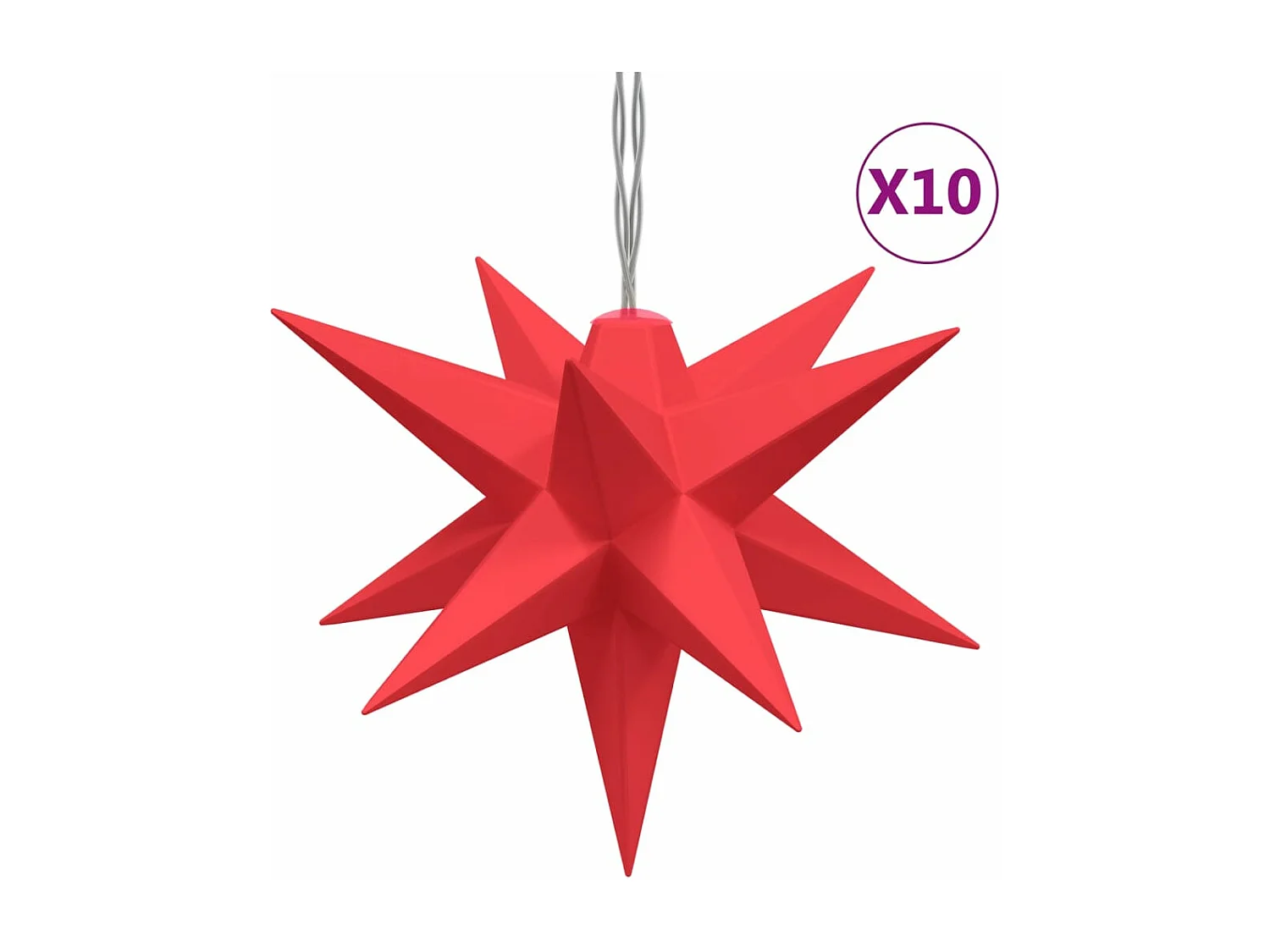 Lumière de Noël 10 LED rouge 10 cm