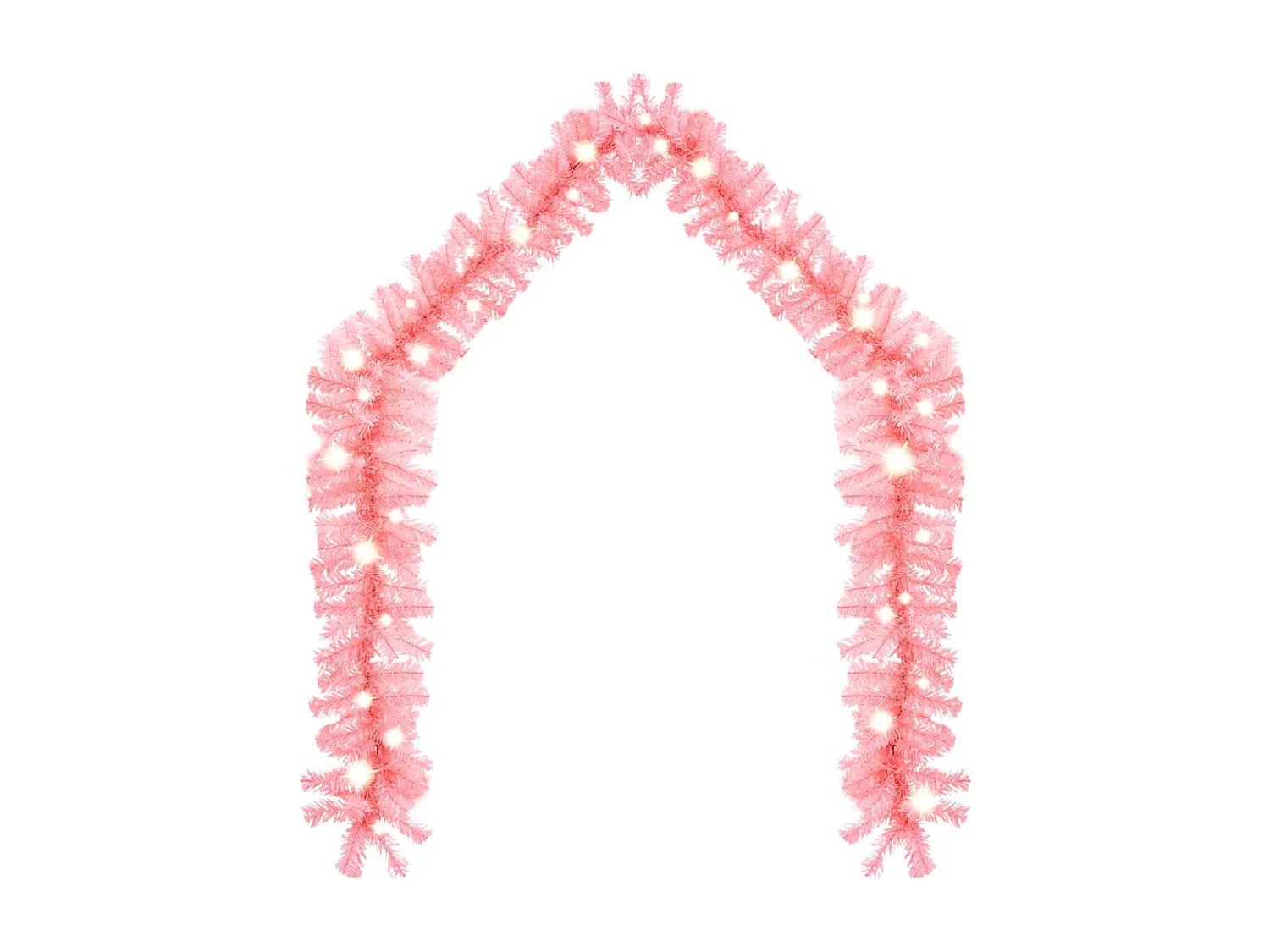 Kerstslinger met LED-verlichting 20 m Roze