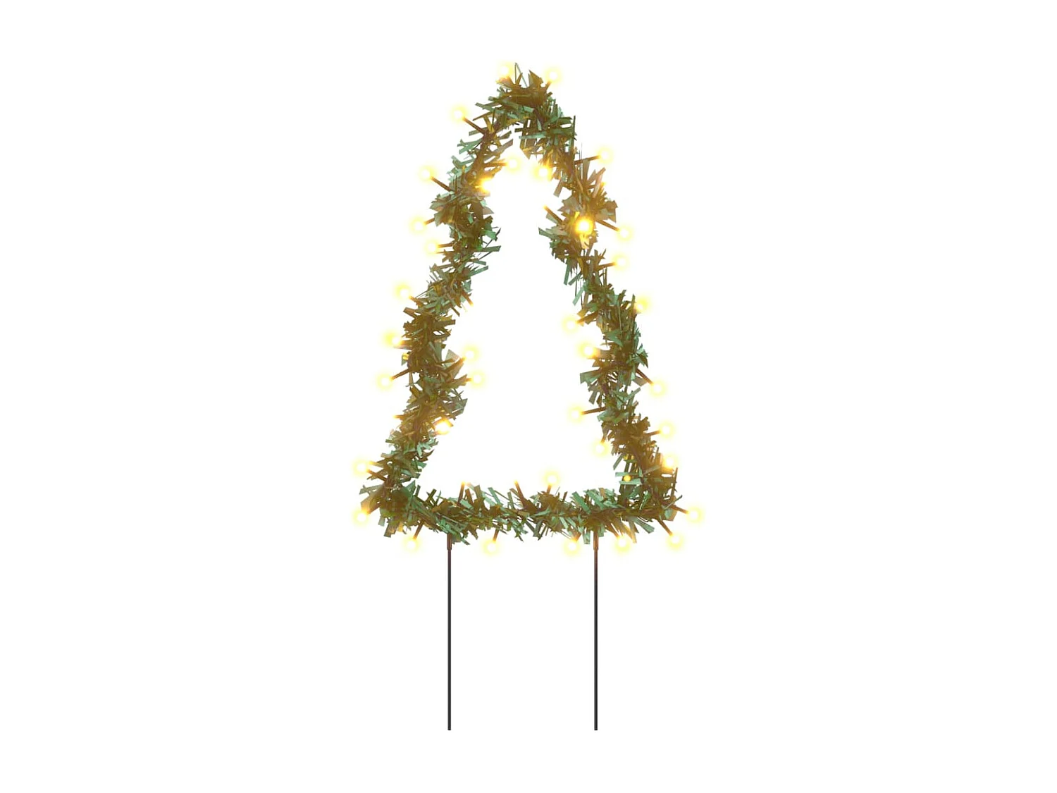 Paletti decorativi luminosi per albero di Natale 3 pz 50 LED 30 cm