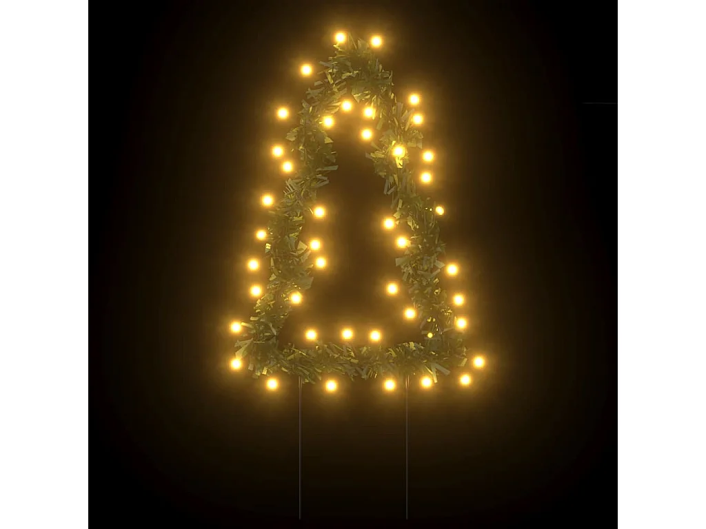 Décoration lumineuse arbre de Noël piquets 3 pcs 50 LED 30 cm