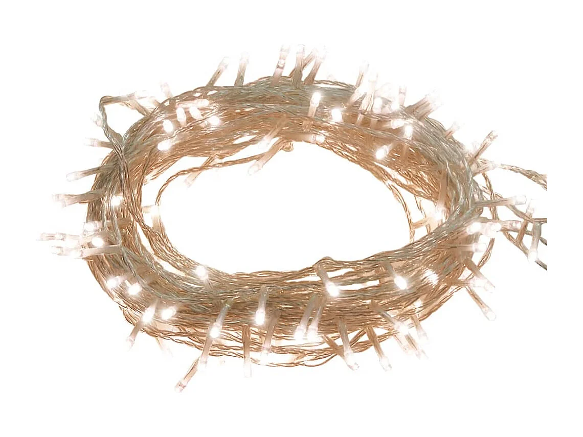 Guirlanda de LED com 300 LEDs brancos quentes 30 m PVC
