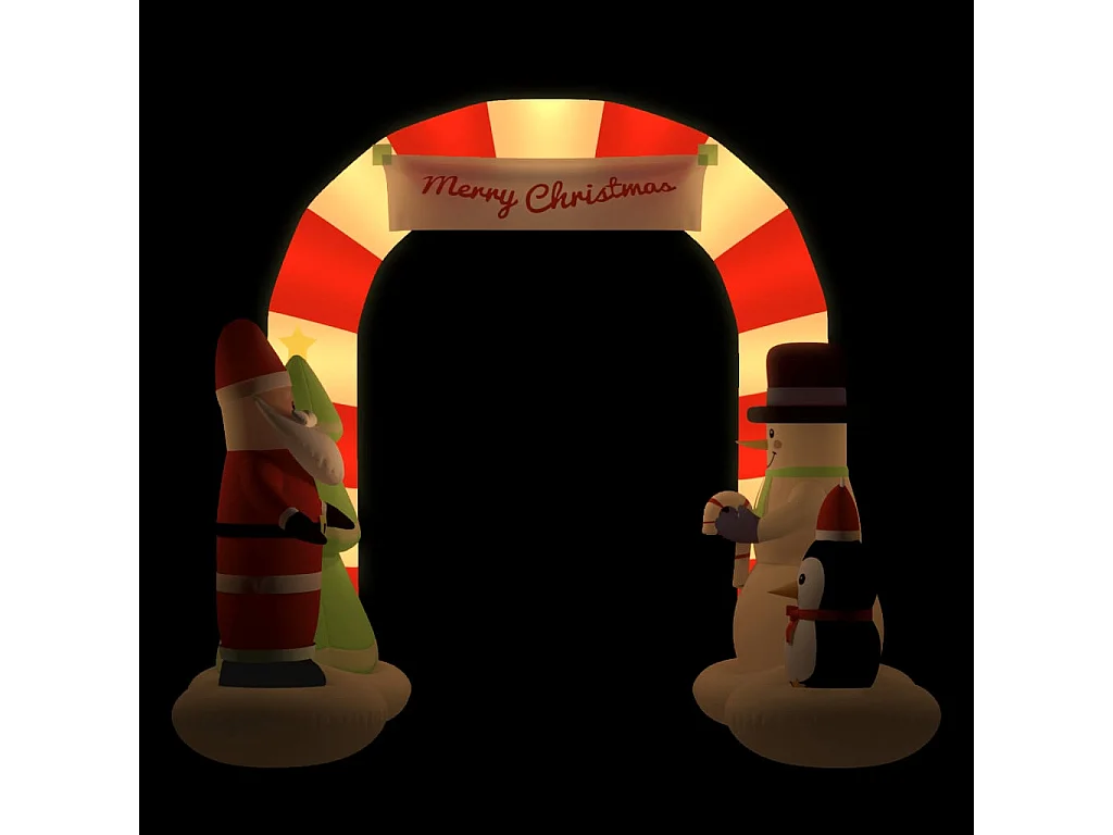 Aufblasbare Weihnachtsbogentür mit LED 260 cm