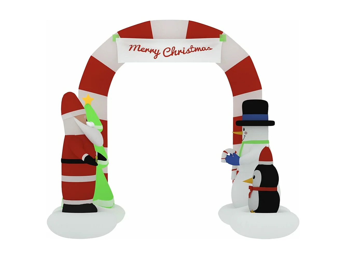 Aufblasbare Weihnachtsbogentür mit LED 260 cm