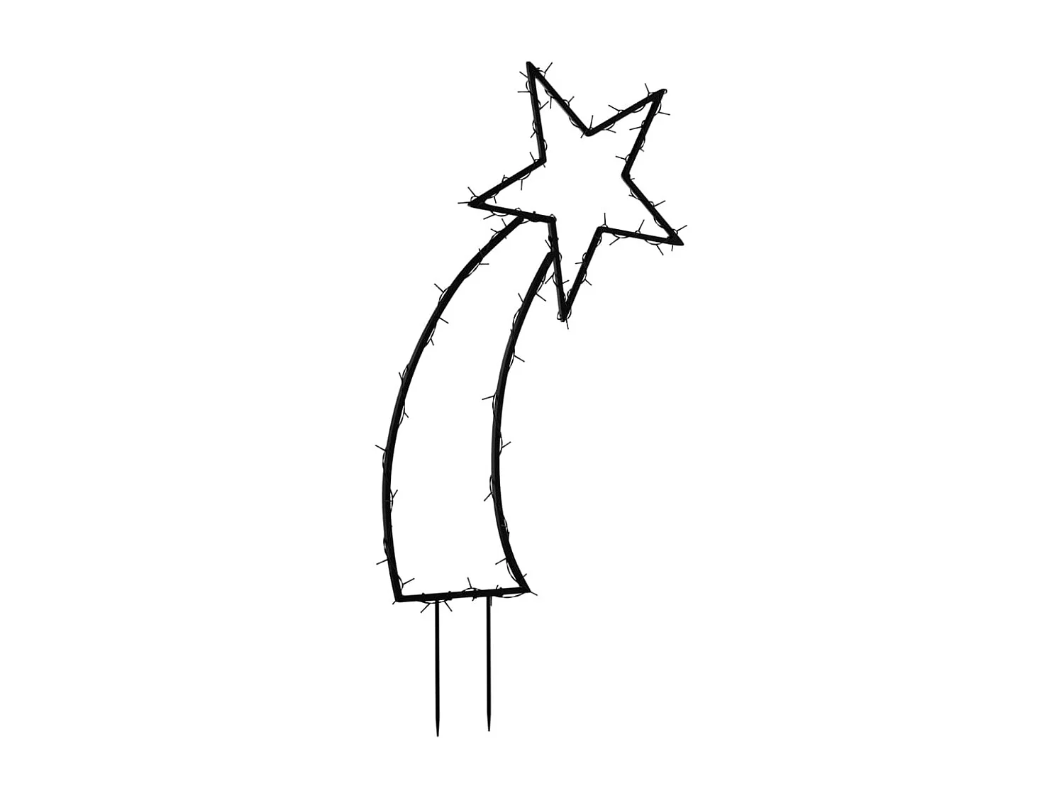 Décoration lumineuse météore de Noël avec piquets 80 LED 62 cm