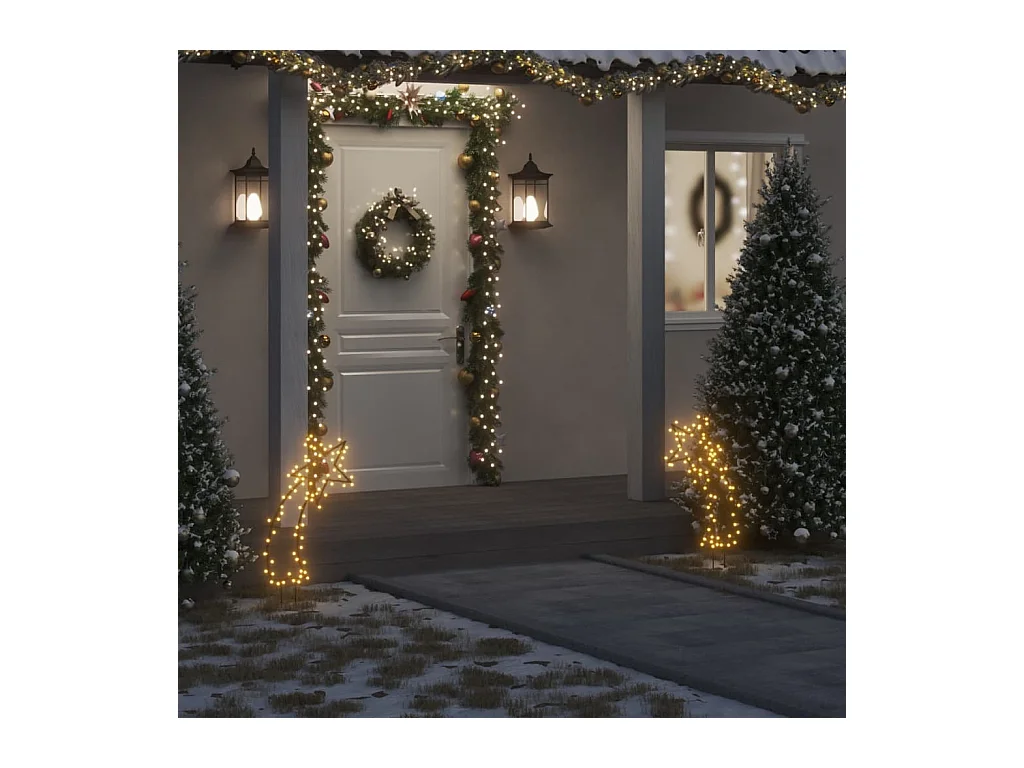 Kerstmeteoorlichtdecoratie met 80 LED-staven 62 cm