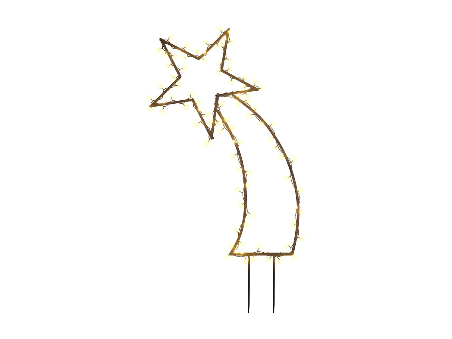 Décoration lumineuse météore de Noël avec piquets 80 LED 62 cm